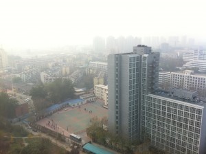 View of the pollution in Beijing
