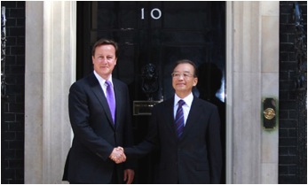 David Cameron and Wen Jiabao